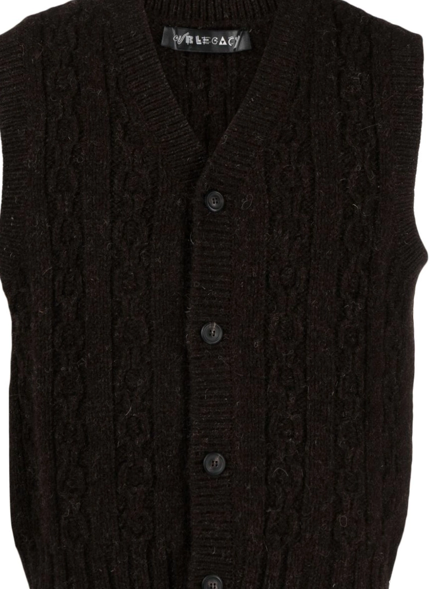 How to shop online OUR wool vest LEGACY cable-knit V-neck Men 0209